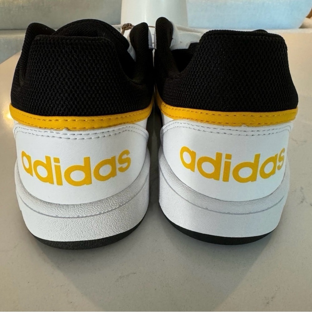 Adidas Hoops 3.0 White Black Yellow Men’s Sneakers | Size 6 - Picture 3 of 4